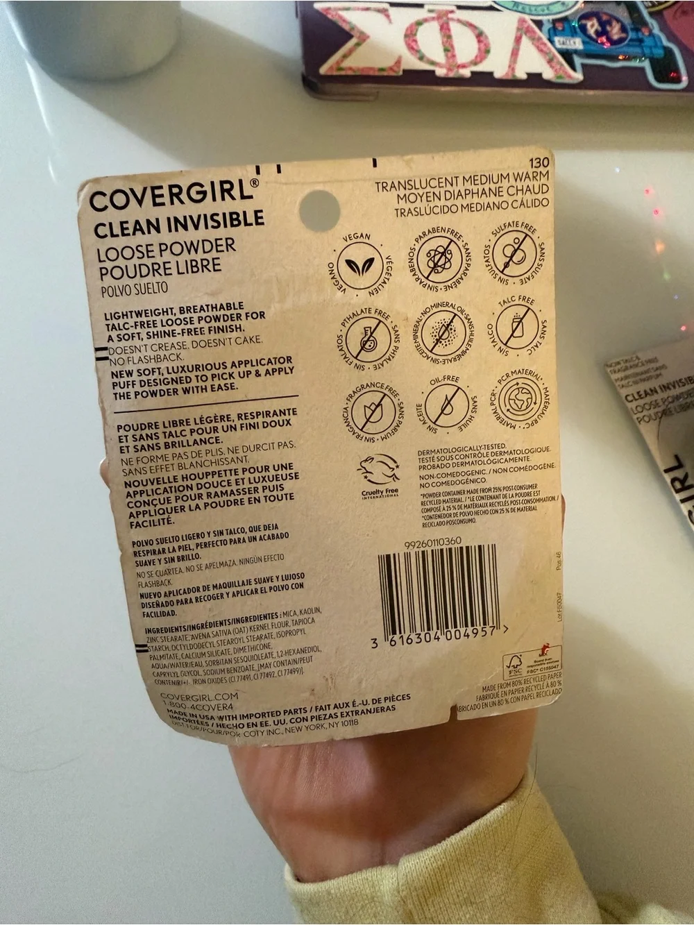 NWT CoverGirl Clean Loose Face Powder -Color 130 Translucent Medium Warm